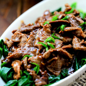 77. Beef and Chinese Greens