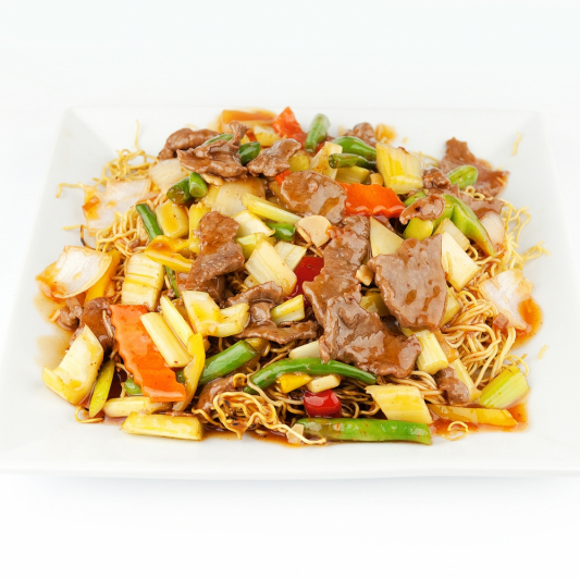 49. Satay Beef Chow Mein